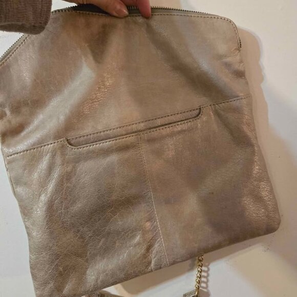 HOBO Daria Leather Shoulder Bag/Clutch in Bronze - Picture 7 of 10
